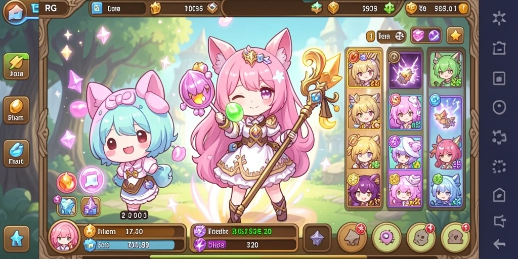 Screenshot aplikasi menunjukkan karakter samurai dalam aksi.